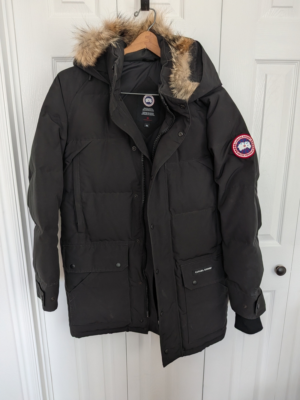 Canada Goose Black Down Parka with Fur-Trim Hood